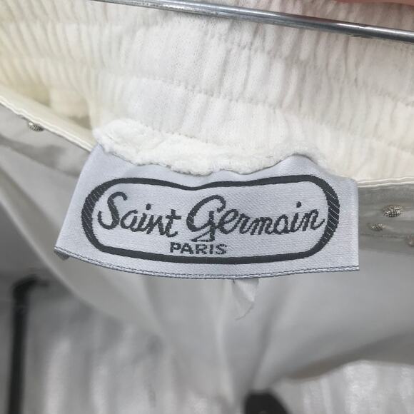 Saint Germain Vintage 2 Piece Sequin High Waist Padded Shirt & Pant Set XL New - Picture 6 of 8